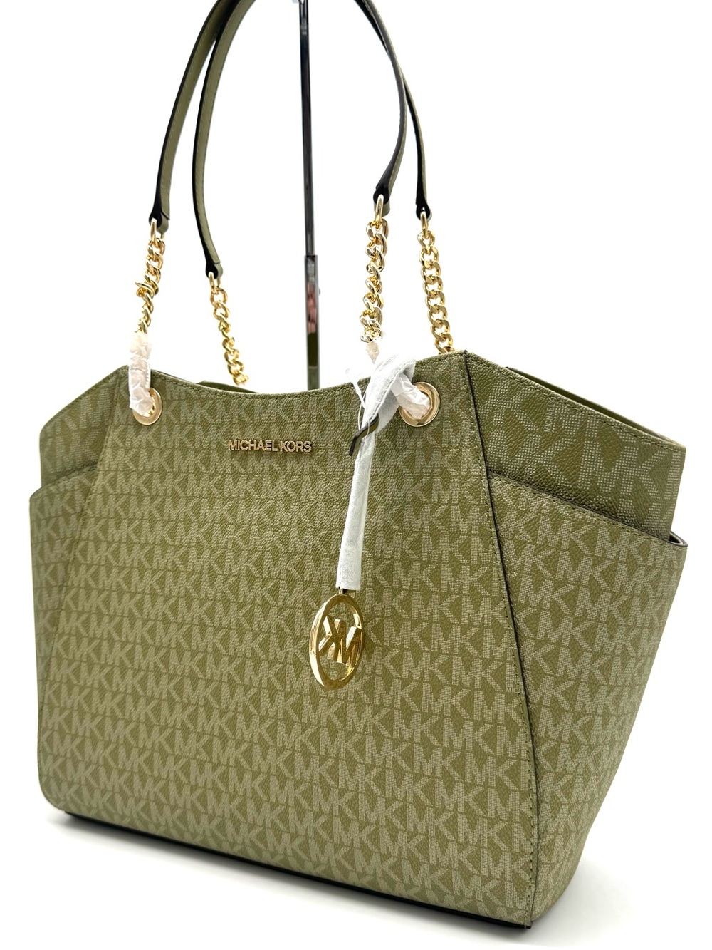 Michael Kors Jet Set Large Signature Logo Shoulder Bag - Oregano